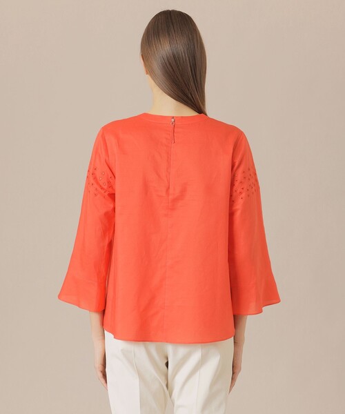 MACKINTOSH LONDON（マッキントッシュ ロンドン）の「コットンラミーエンブロイダリーブラウス（シャツ/ブラウス・レディース・オフホワイト/オレンジ/ベージュ系その他/ブラック・38/40）」の6枚目の写真