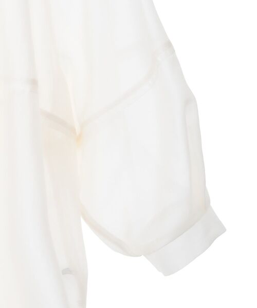 YECCA VECCA（イェッカヴェッカ）の「バルーンスリーブシアーシャツ（シャツ/ブラウス・レディース・ブラック/オフホワイト/ピンク・FREE）」の4枚目の写真