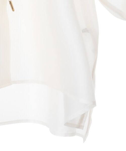 YECCA VECCA（イェッカヴェッカ）の「バルーンスリーブシアーシャツ（シャツ/ブラウス・レディース・ブラック/オフホワイト/ピンク・FREE）」の5枚目の写真