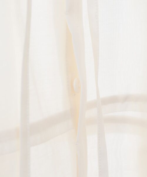 YECCA VECCA（イェッカヴェッカ）の「バルーンスリーブシアーシャツ（シャツ/ブラウス・レディース・ブラック/オフホワイト/ピンク・FREE）」の6枚目の写真