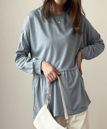 Dewlily（デューリリー）の「ふんわり広がる裾で気になる体型も綺麗にカバー！ドッキングプルオーバー（チュニック）」