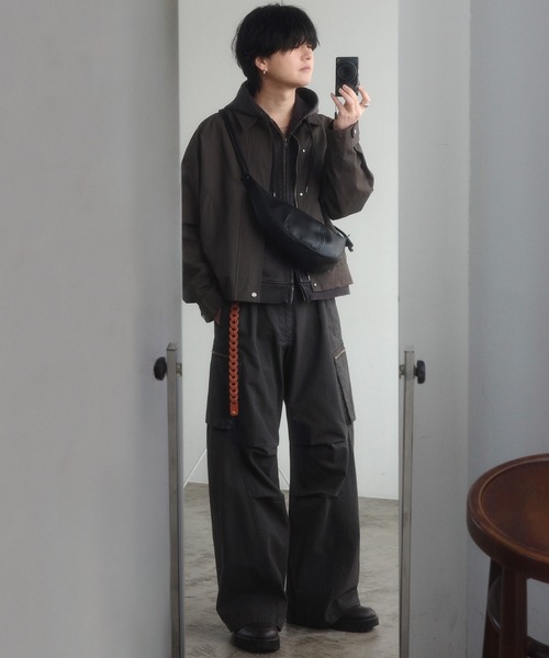 WYM LIDNM（ウィム バイ リドム）の「ROUND MINI SHOULDER BAG（ショルダーバッグ・メンズ・ブラック/ダークブラウン/ライトグレー・FREE）」の21枚目の写真