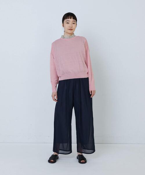 LOISIR（ロワズィール）の「【MTサイズ有り】コットンレイヤードパンツ（その他パンツ・レディース・ピンク/ネイビー・M/MT）」の11枚目の写真