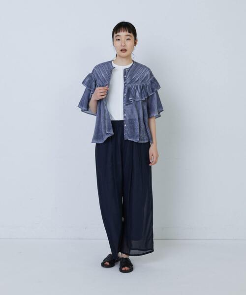 LOISIR（ロワズィール）の「【MTサイズ有り】コットンレイヤードパンツ（その他パンツ・レディース・ピンク/ネイビー・M/MT）」の12枚目の写真