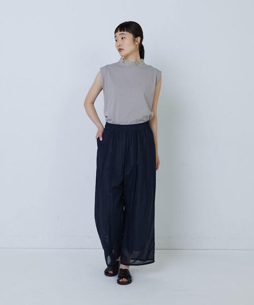 LOISIR（ロワズィール）の「【MTサイズ有り】コットンレイヤードパンツ（その他パンツ・レディース・ピンク/ネイビー・M/MT）」の14枚目の写真