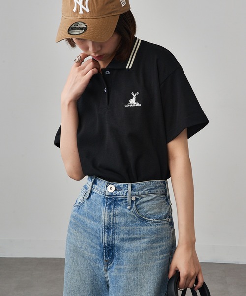 CAPTAIN STAG(キャプテンスタッグ)の「【CAPTAIN STAG】8051468 TC鹿の子衿ラインワンポイントポロシャツ(ポロシャツ・レディース・ブラック/ホワイト/ネイビー・LL/M/L)」の19枚目の写真