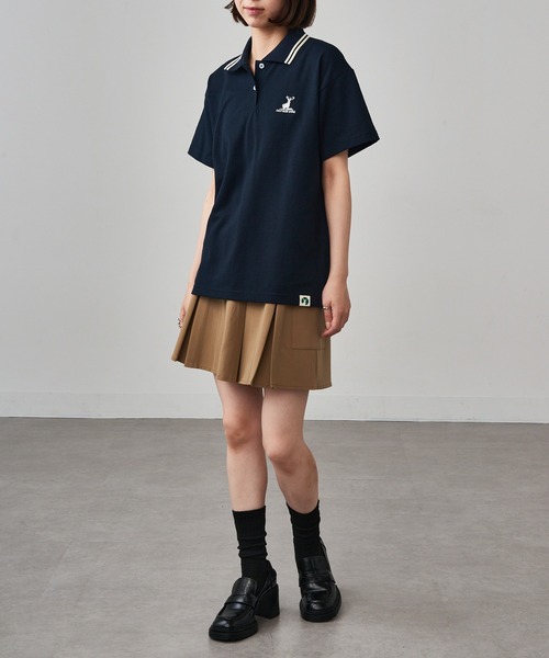 専用　DESCENT ポロシャツ &スカート セール】【CAPTAIN STAG】8051468 TC鹿の子衿ラインワンポイント