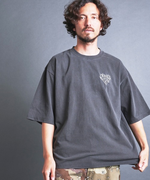 Magine(マージン)の「【SELECT】IR:"HEART"ロゴ刺繍 TEE S/S(Tシャツ/カットソー・メンズ・スミクロ/ブラック・M/S/XL/L)」の1枚目の写真