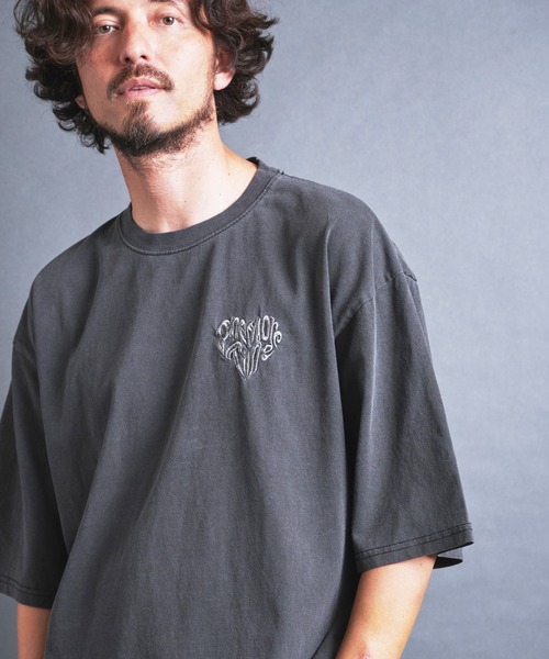 Magine(マージン)の「【SELECT】IR:"HEART"ロゴ刺繍 TEE S/S(Tシャツ/カットソー・メンズ・スミクロ/ブラック・M/S/XL/L)」の9枚目の写真