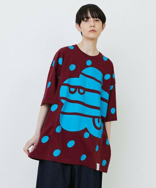 FRAPBOIS（フラボア）の「マークドットT（Tシャツ/カットソー・レディース・ブラック/ホワイト/エンジ・1）」の3枚目の写真