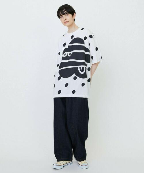 FRAPBOIS（フラボア）の「マークドットT（Tシャツ/カットソー・レディース・ブラック/ホワイト/エンジ・1）」の10枚目の写真