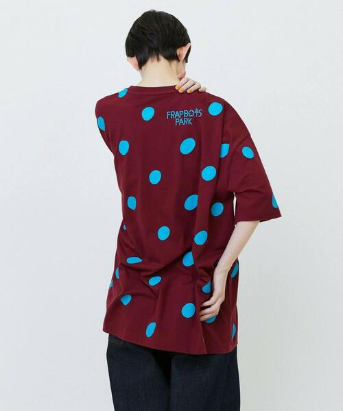 FRAPBOIS（フラボア）の「マークドットT（Tシャツ/カットソー・レディース・ブラック/ホワイト/エンジ・1）」の12枚目の写真