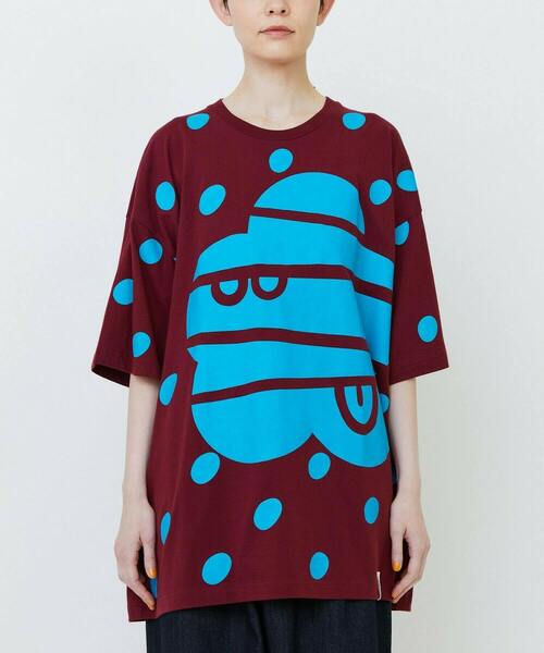 FRAPBOIS（フラボア）の「マークドットT（Tシャツ/カットソー・レディース・ブラック/ホワイト/エンジ・1）」の14枚目の写真