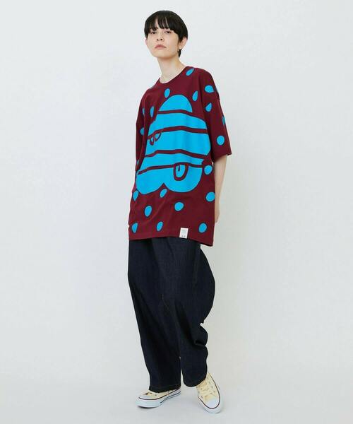 FRAPBOIS（フラボア）の「マークドットT（Tシャツ/カットソー・レディース・ブラック/ホワイト/エンジ・1）」の15枚目の写真