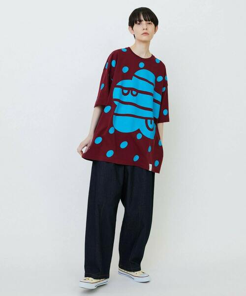 FRAPBOIS（フラボア）の「マークドットT（Tシャツ/カットソー・レディース・ブラック/ホワイト/エンジ・1）」の16枚目の写真