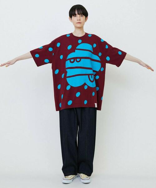 FRAPBOIS（フラボア）の「マークドットT（Tシャツ/カットソー・レディース・ブラック/ホワイト/エンジ・1）」の19枚目の写真