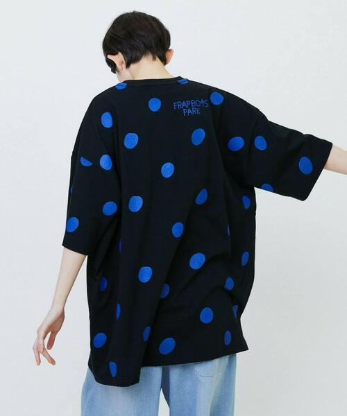 FRAPBOIS（フラボア）の「マークドットT（Tシャツ/カットソー・レディース・ブラック/ホワイト/エンジ・1）」の21枚目の写真