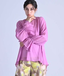 Anside（アンサイド）の「シアーローンボリュームスリーブブラウス（シャツ/ブラウス）」