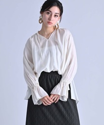 Anside（アンサイド）の「シアーローンボリュームスリーブブラウス（シャツ/ブラウス）」