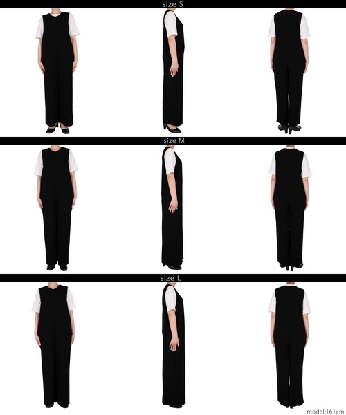 coca（coca）（コカ）の「エンボスフロントジップオールインワン（つなぎ/オールインワン・レディース・ベージュ/ブラック・S/M/L）」の15枚目の写真