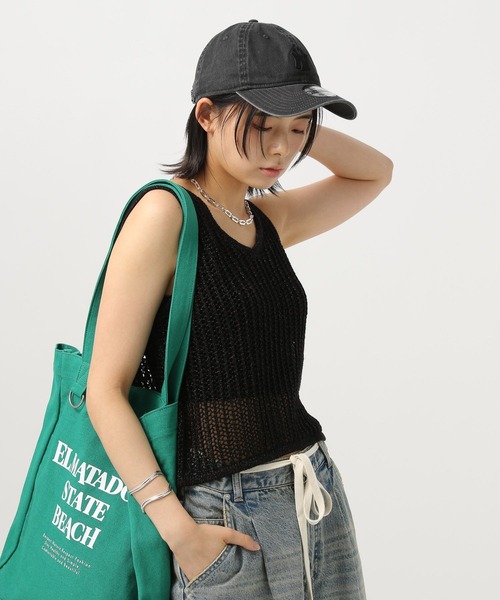 BAYFLOW（ベイフロー）の「[レイヤードに]メッシュラメニットベスト（ベスト・レディース・ライトグレー/シルバーグレー/ブラック・FREE）」の5枚目の写真