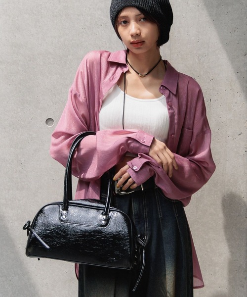 PAGEBOY（ページボーイ）の「レースアップボストンBAG（ショルダーバッグ・レディース・シルバー/ブラック・FREE）」の10枚目の写真