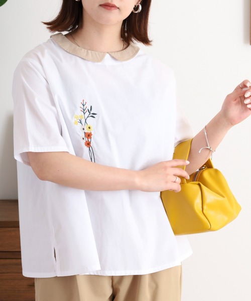 EMAGO 花刺繍ブラウス（シャツ/ブラウス）｜Emago（イマゴ）の