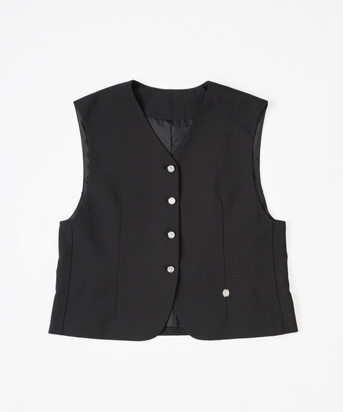 スペシャル特典 set up可能】metal button sleeveless vest / メタルボタン メンズウェア