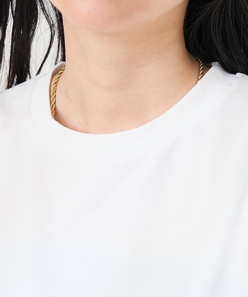 FREAK'S STORE(フリークスストア)の「<UVカット/接触冷感>COOLPASS ショルダータックフレンチスリーブ フレアTシャツ/クールパス(Tシャツ/カットソー・レディース・オフホワイト/その他13/ピンク/キャメル/ブラック・フリ-)」の17枚目の写真