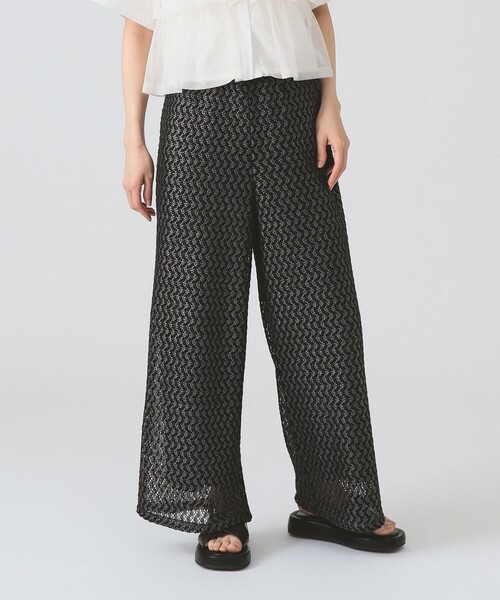 Ray BEAMS（レイビームス）の「箔プリント レース イージー パンツ（その他パンツ・レディース・オフホワイト/ブラック・ONE SIZE）」の11枚目の写真