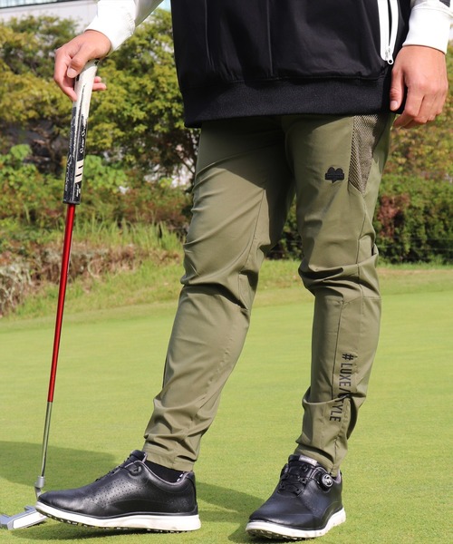 LUXE/R GOLF(ラグジュ ゴルフ)の「(RM)【LUXE/R GOLF】ストレッチ ブロード メッシュ 切り替え イージー チノパンツ(チノパンツ・メンズ・カーキ/ベージュ/チャコールグレー・L/XL/M)」の3枚目の写真