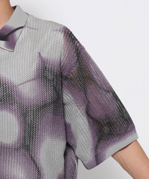 HARE（ハレ）の「マーブルメッシュニットシャツ(HARE)（ニット/セーター・メンズ・グレー/ブラック・FREE）」の16枚目の写真