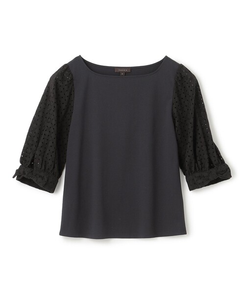 TOCCA(トッカ)の「CARAMEL WRAPPING トップス(Tシャツ/カットソー・レディース・アイボリー系/ブラック系/ネイビー系・SMALL/MEDIUM)」の1枚目の写真