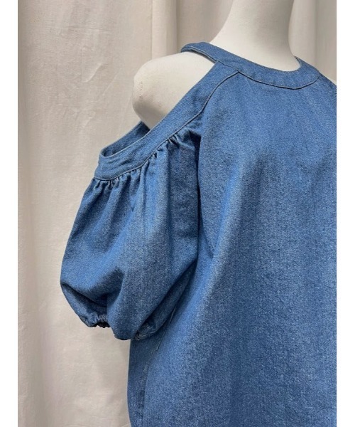 PROVOKE （プロヴォーク）の「DENIM DROPSHOULDER MINI DRESS（チューブトップ・レディース・ブルー・FREE）」の6枚目の写真