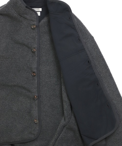 D.M.G.（ドミンゴ）の「[D.M.G / ディーエムジー] 両面起毛フリース ジャケット（その他アウター・レディース・ブラウン/ブルー/チャコールグレー・3/2）」の21枚目の写真