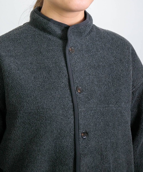 D.M.G.（ドミンゴ）の「[D.M.G / ディーエムジー] 両面起毛フリース ジャケット（その他アウター・レディース・ブラウン/ブルー/チャコールグレー・3/2）」の16枚目の写真