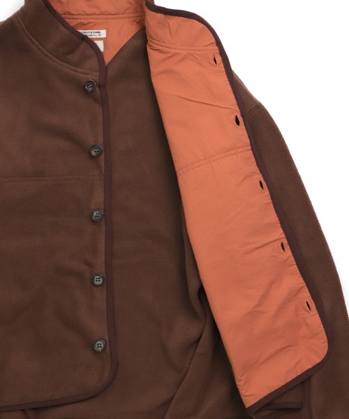 D.M.G.（ドミンゴ）の「[D.M.G / ディーエムジー] 両面起毛フリース ジャケット（その他アウター・レディース・ブラウン/ブルー/チャコールグレー・3/2）」の8枚目の写真