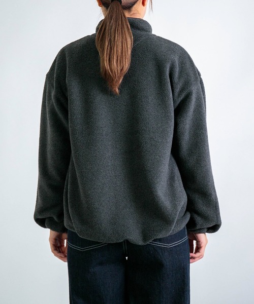 D.M.G.（ドミンゴ）の「[D.M.G / ディーエムジー] 両面起毛フリース ジャケット（その他アウター・レディース・ブラウン/ブルー/チャコールグレー・3/2）」の15枚目の写真