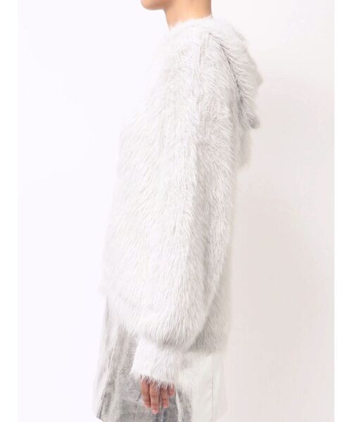 CALNAMUR（カルナムール）の「CATイヤーシャギーフーディー（パーカー・レディース・ピンク/グレー・FREE）」の7枚目の写真