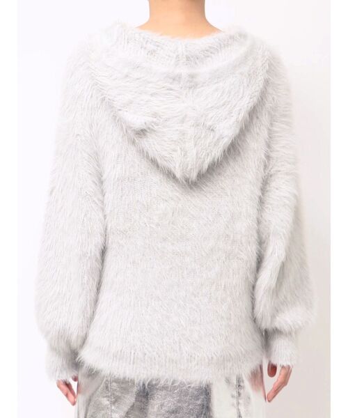 CALNAMUR（カルナムール）の「CATイヤーシャギーフーディー（パーカー・レディース・ピンク/グレー・FREE）」の8枚目の写真