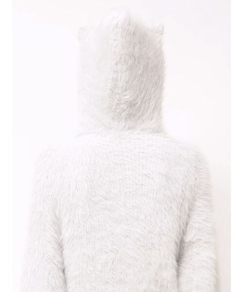 CALNAMUR（カルナムール）の「CATイヤーシャギーフーディー（パーカー・レディース・ピンク/グレー・FREE）」の14枚目の写真