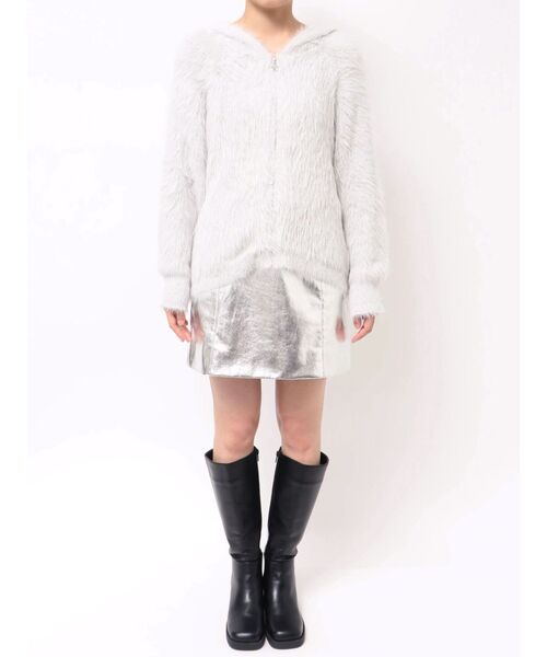 CALNAMUR（カルナムール）の「CATイヤーシャギーフーディー（パーカー・レディース・ピンク/グレー・FREE）」の16枚目の写真