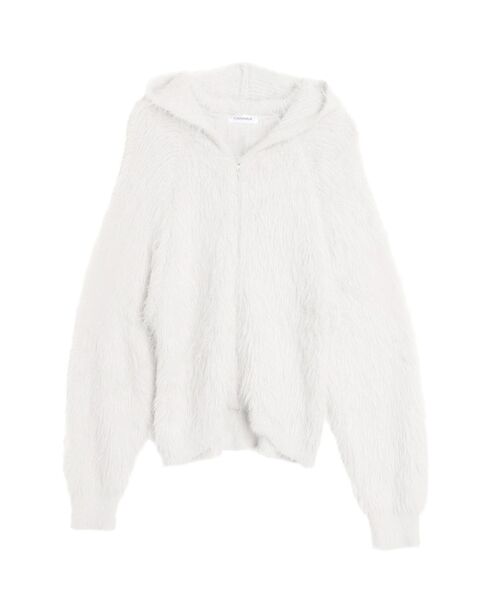 CALNAMUR（カルナムール）の「CATイヤーシャギーフーディー（パーカー・レディース・ピンク/グレー・FREE）」の20枚目の写真