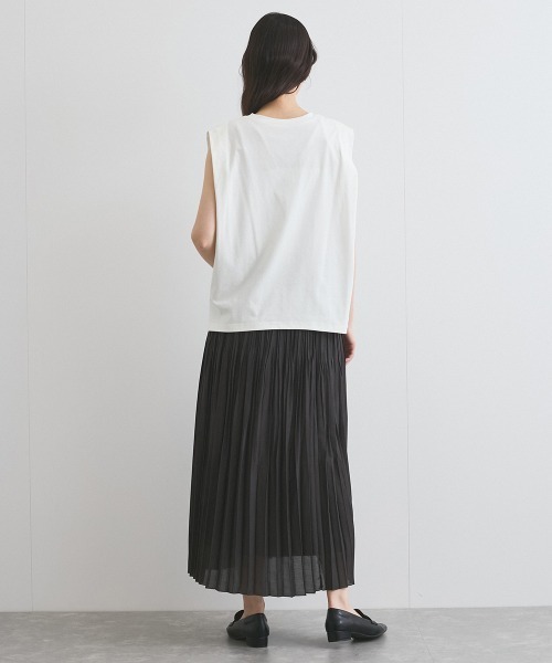 ketty(ケティ)の「【汗染み防止】タックフレンチスリーブトップス≪洗濯機で洗える≫(Tシャツ/カットソー・レディース・ブラック/オフホワイト/ライトグレー・M)」の14枚目の写真