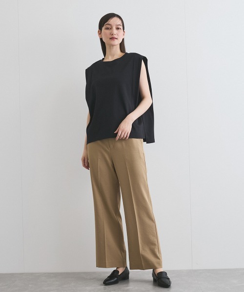 ketty(ケティ)の「【汗染み防止】タックフレンチスリーブトップス≪洗濯機で洗える≫(Tシャツ/カットソー・レディース・ブラック/オフホワイト/ライトグレー・M)」の20枚目の写真