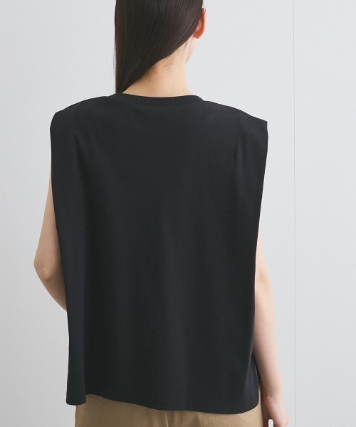 ketty(ケティ)の「【汗染み防止】タックフレンチスリーブトップス≪洗濯機で洗える≫(Tシャツ/カットソー・レディース・ブラック/オフホワイト/ライトグレー・M)」の19枚目の写真