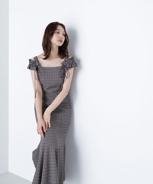 NATURAL BEAUTY BASIC（ナチュラルビューティーベーシック）の「◇チェックキャミワンピース（ワンピース・レディース・ブラウン系その他/イエロー系その他・MEDIUM/P/S）」の8枚目の写真