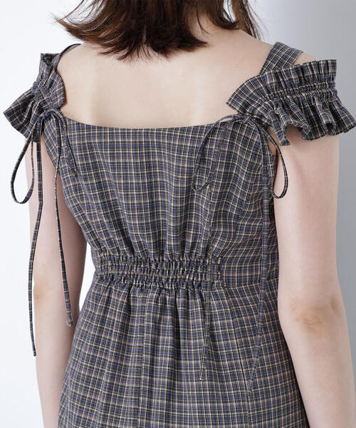 NATURAL BEAUTY BASIC（ナチュラルビューティーベーシック）の「◇チェックキャミワンピース（ワンピース・レディース・ブラウン系その他/イエロー系その他・MEDIUM/P/S）」の12枚目の写真