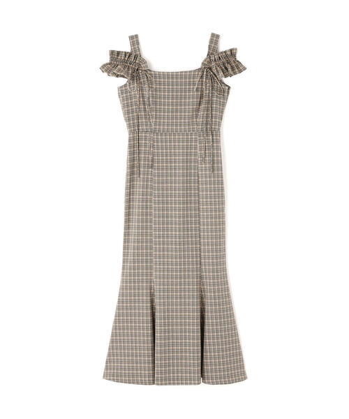 美品　ナチュラルビューティー　ワンピース　赤　黒　チェック　38 ナチュラルビューティーベーシック NATURAL BEAUTY BASIC シアー