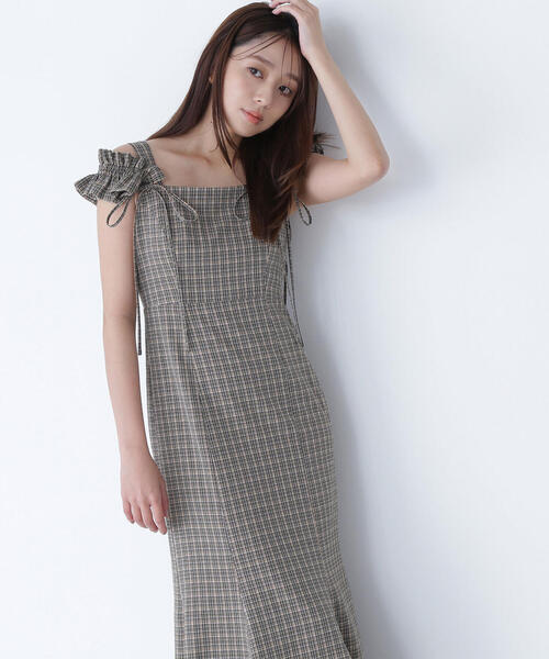 NATURAL BEAUTY BASIC（ナチュラルビューティーベーシック）の「◇チェックキャミワンピース（ワンピース・レディース・ブラウン系その他/イエロー系その他・MEDIUM/P/S）」の19枚目の写真